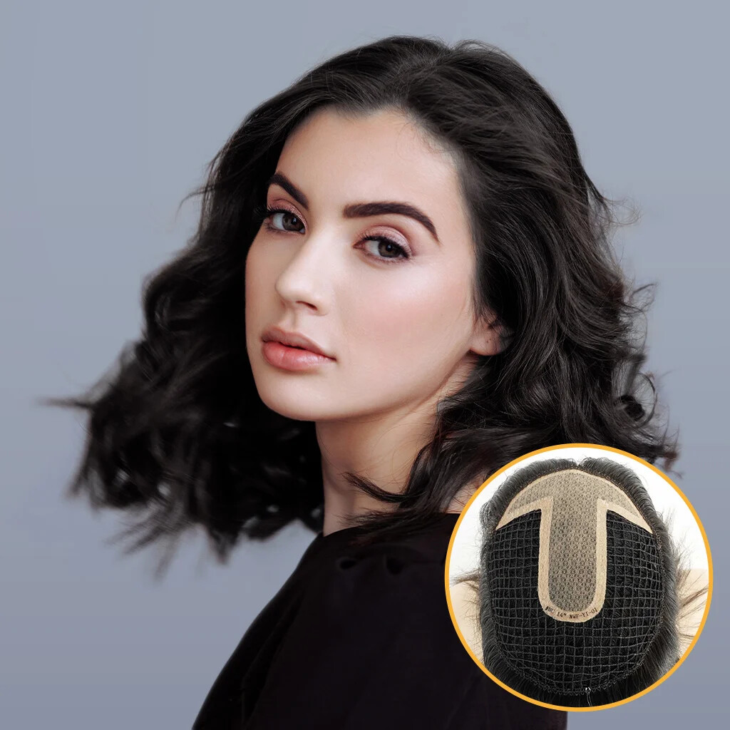 TEENA : Fishnet Hair Topper With Silk Top